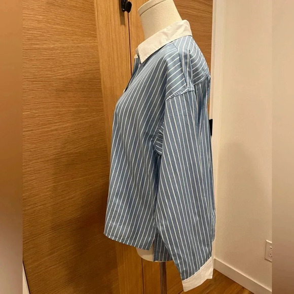 J. CREW | Relaxed-fit Cropped | Cotton Poplin | Shirt | Size 4 | NWT - Picture 4 of 10
